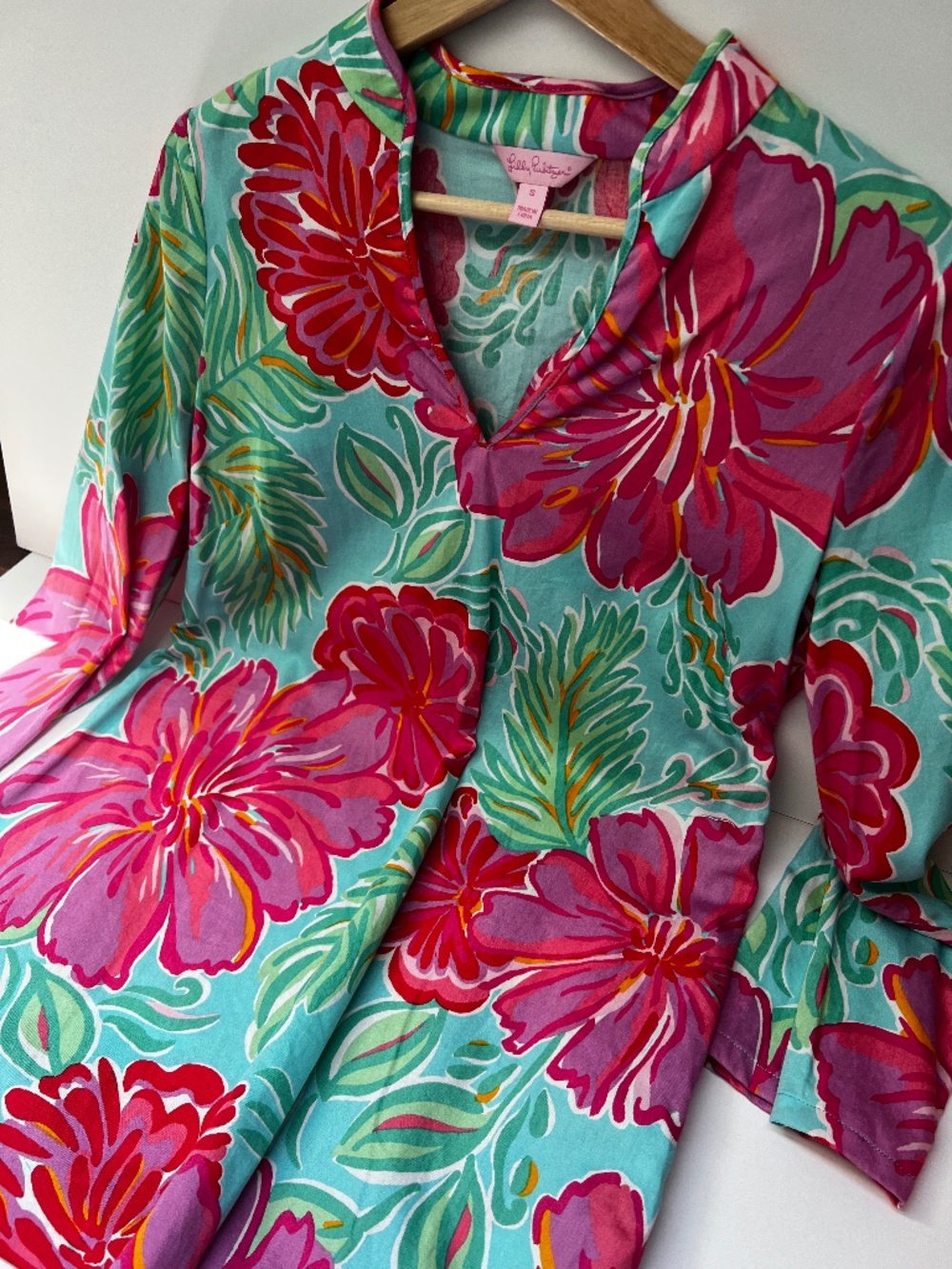 Lilly Pulitzer Pink Green Teal Tunic Size Small
